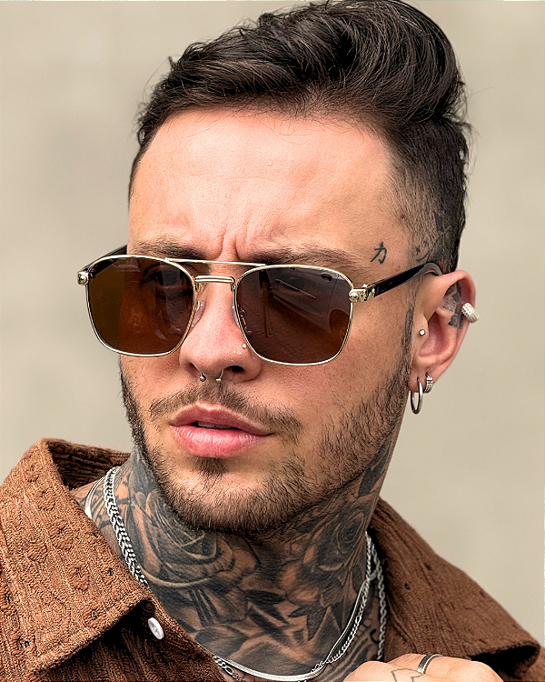 Óculos de Sol Aviador Trip - Marrom