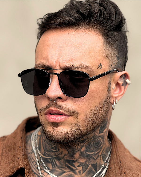 Óculos de Sol Aviador Trip - Preto