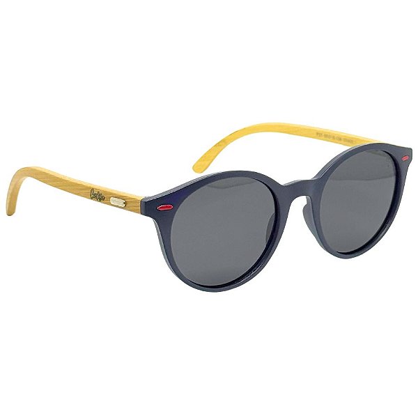 Óculos de Sol Italia Wood Polarizado - Azul Marinho