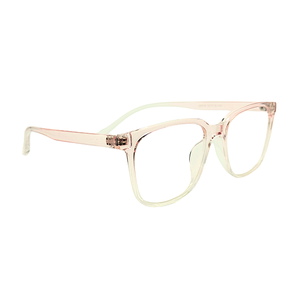 Óculos Quadrado Ely - Rosa e Cristal (Anti Blue)