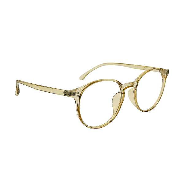 Óculos Redondo Vibes - Marrom Cristal (Anti Blue)