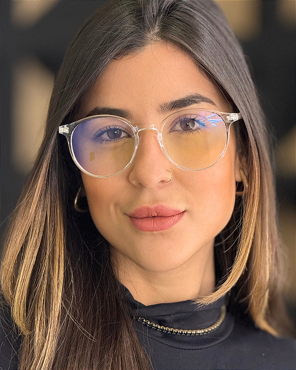 Óculos Redondo Vibes - Cristal (Anti Blue)