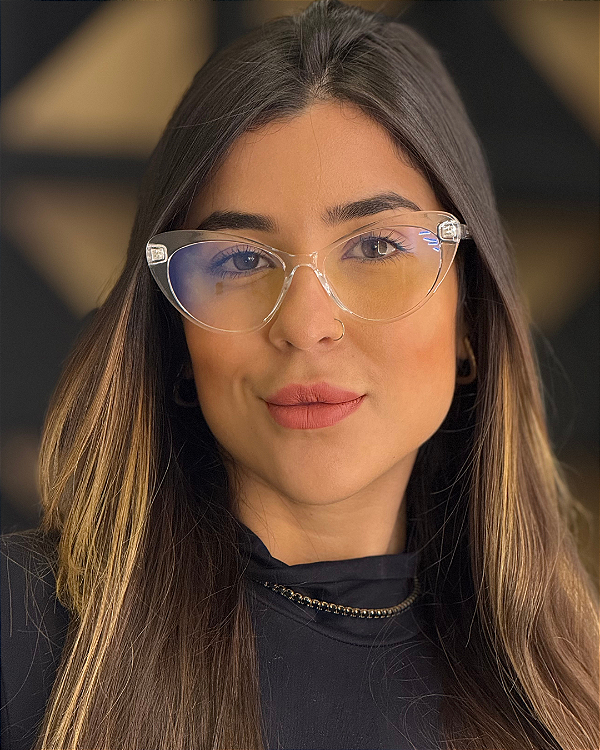 Óculos Gatinho Vitoria - Transparente (Anti Blue)