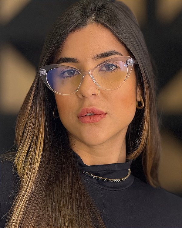 Óculos Gatinho Vitoria - Azul Degradê (Anti Blue)