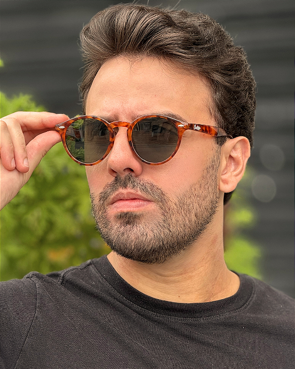 ÓCULOS DE SOL CALI - ANIMAL PRINT COM VERDE