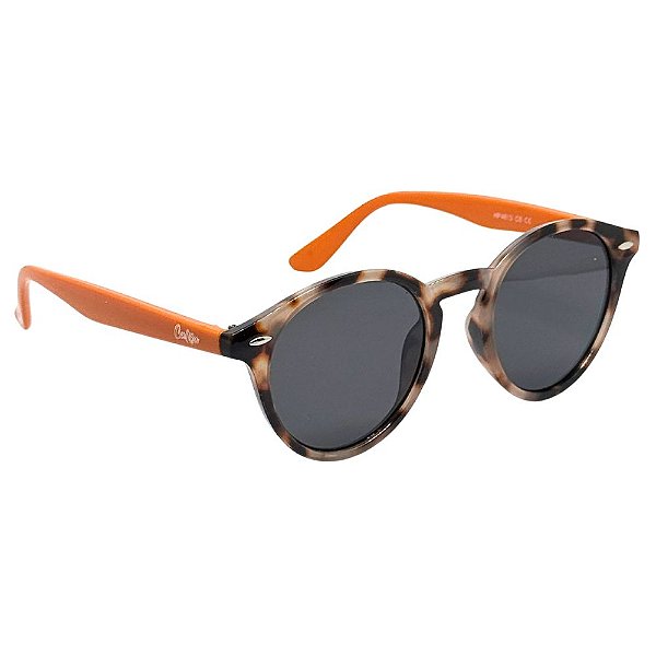 ÓCULOS DE SOL CALI - ANIMAL PRINT HASTE LARANJA