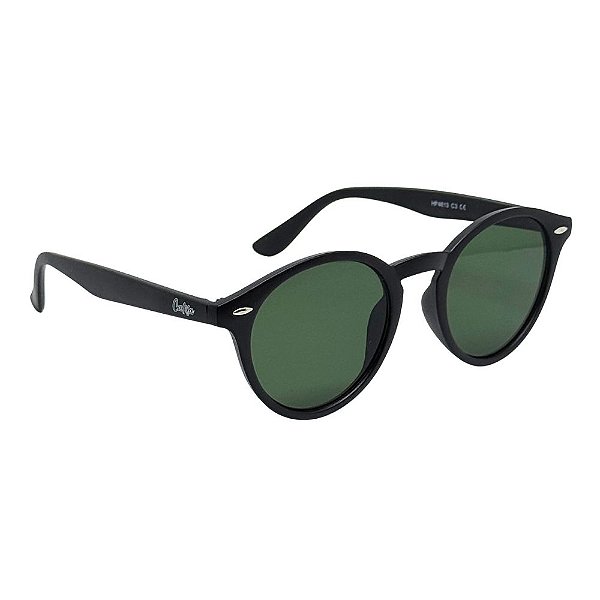 ÓCULOS DE SOL CALI - PRETO FOSCO COM VERDE