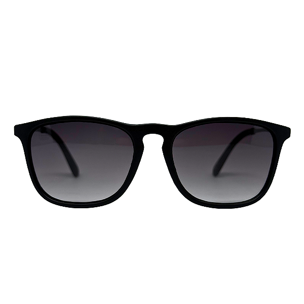 Óculos de Sol Quadrado Box - Preto Fosco Degradê