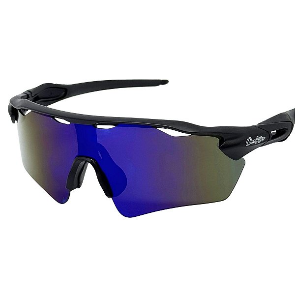 Óculos de Sol Esportivo Speed - Preto C/ Azul Escuro Degradê