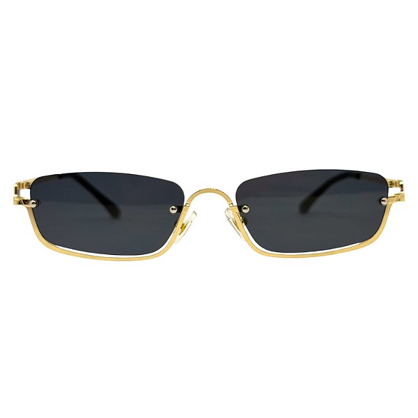 Óculos de Sol Retangular Edge - Preto