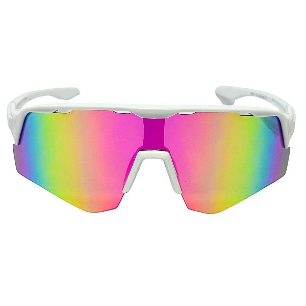 ÓCULOS DE SOL ESPORTIVO VEX - BRANCO COM ROSA