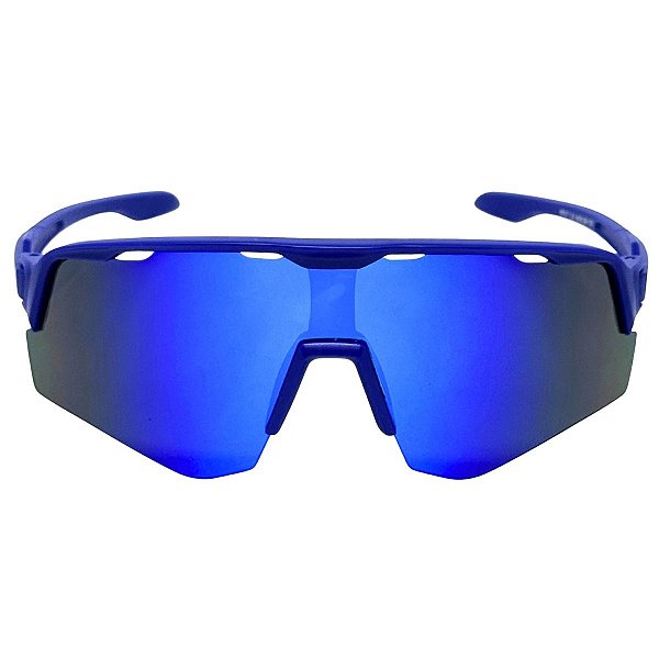 ÓCULOS DE SOL ESPORTIVO VEX - AZUL ESCURO ESPELHADO