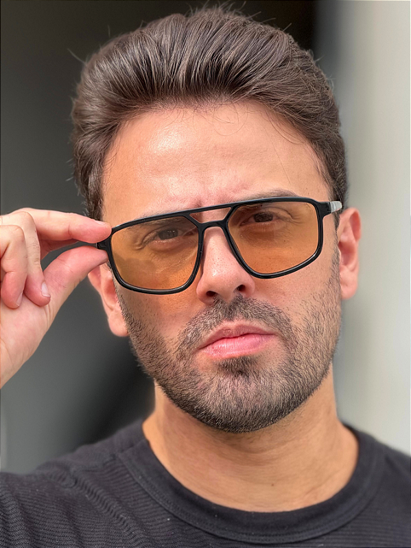 Óculos de Sol Aviador Urban - Preto c/ Rosê