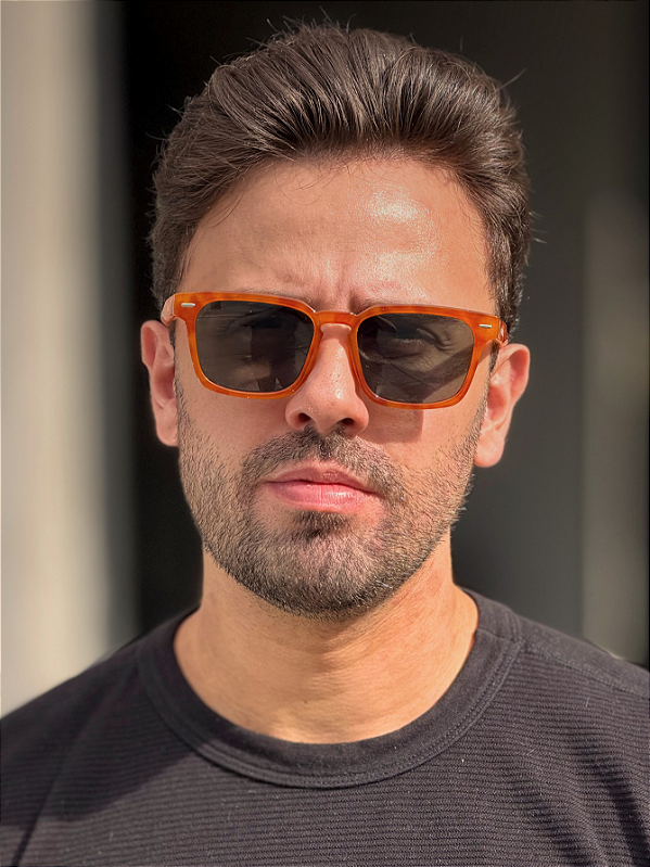 ÓCULOS DE SOL ALFA - LARANJA ANIMAL PRINT