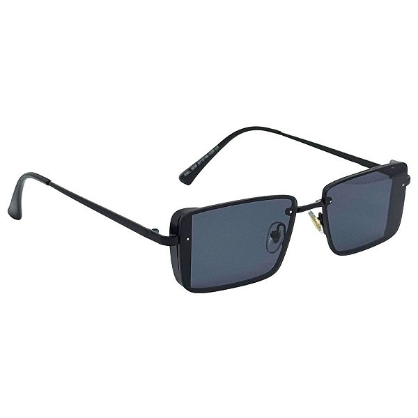 Óculos de Sol Retangular Bella - Preto