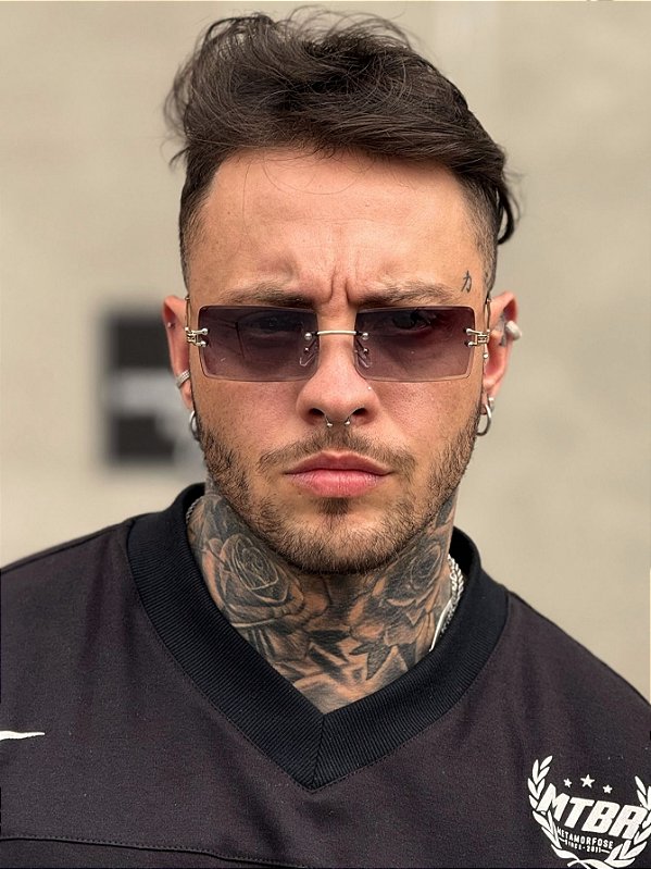 ÓCULOS DE SOL TEXAS - PRETO DEGRADÊ COM DOURADO