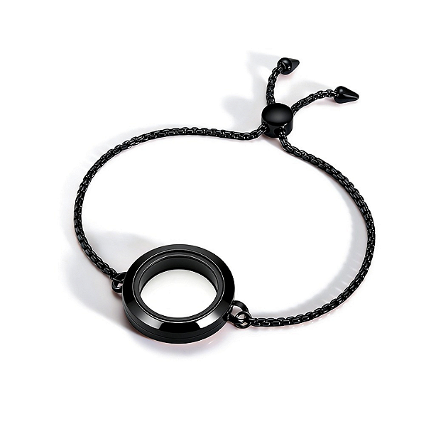 Pulseira Lisa Medalhão Black