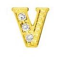 Charm - Letra V Ouro
