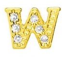 Charm - Letra W Ouro