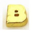 Charm - Letra B Ouro Liso