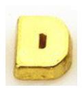 Charm - Letra D Ouro Liso