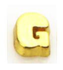 Charm - Letra G Ouro Liso
