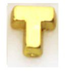 Charm - Letra T Ouro Liso