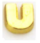 Charm - Letra U Ouro Liso