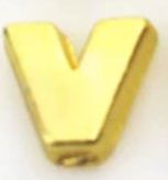 Charm - Letra V Ouro Liso