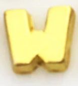 Charm - Letra W Ouro Liso