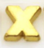 Charm - Letra X Ouro Liso