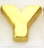 Charm - Letra Y Ouro Liso