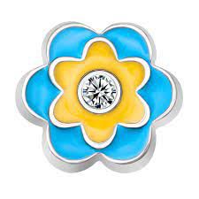 Charm - Flor Azul e Amarelo