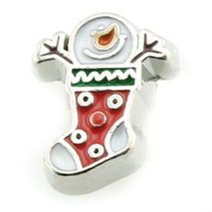 Charm - Meia de Natal com Boneco de Neve