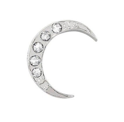 Charm - Lua Prata Com Pedras Especial