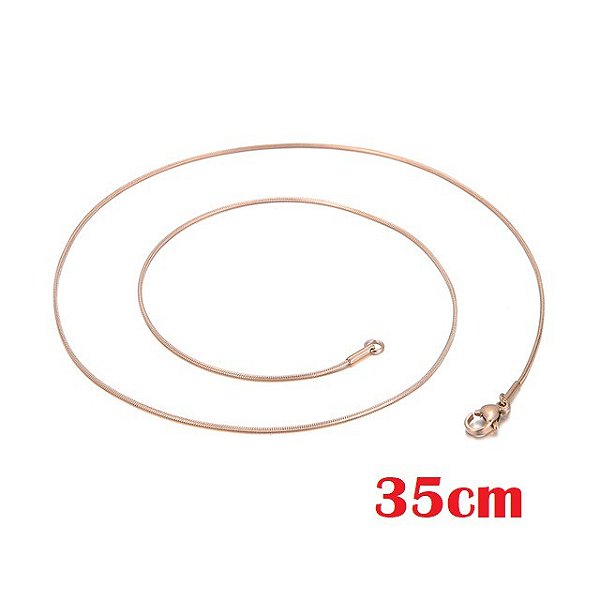 Choker Lisa Rosê 35 cm