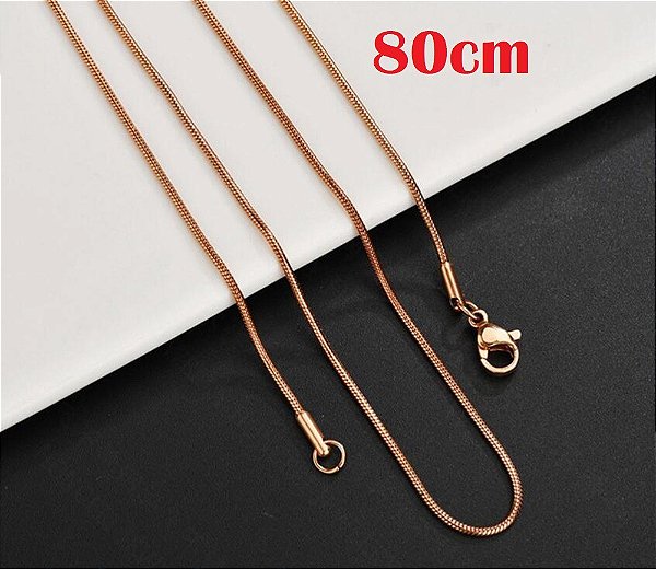 Corrente Lisa Rosê 80 cm.