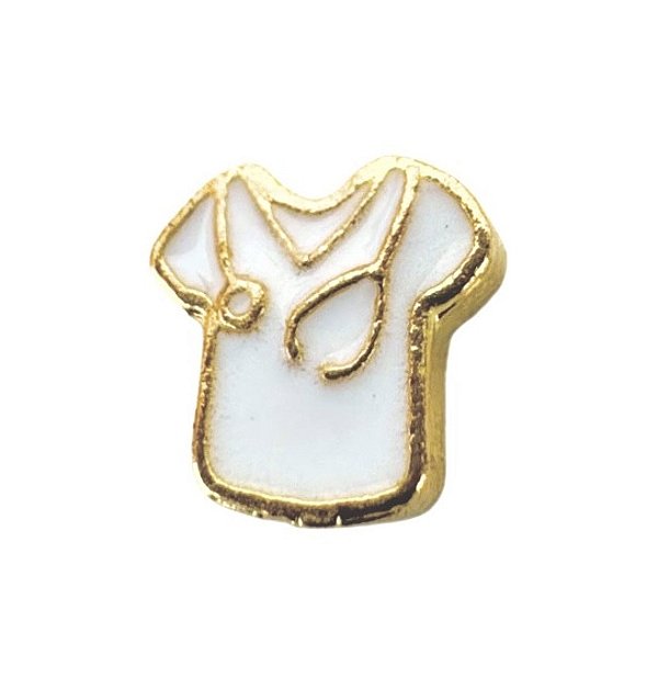 Charm - Jaleco Ouro e Branco