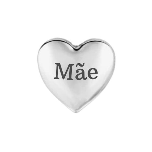 Charm - Coração Mãe PRATA