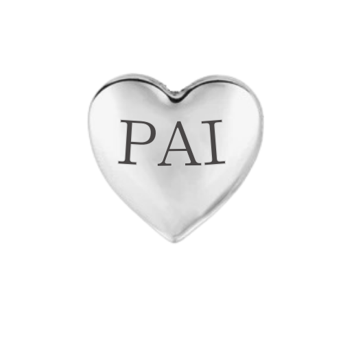 Charm - Coração Pai PRATA