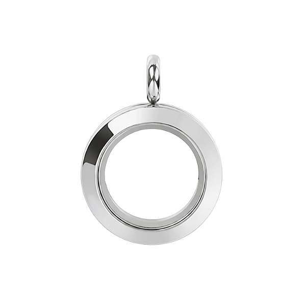 Medalhão Liso Prata - Mini