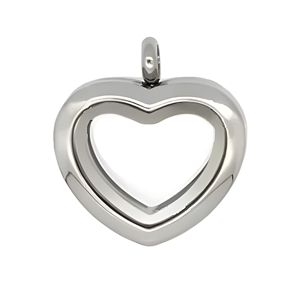 Medalhão - Coração Prata Mini