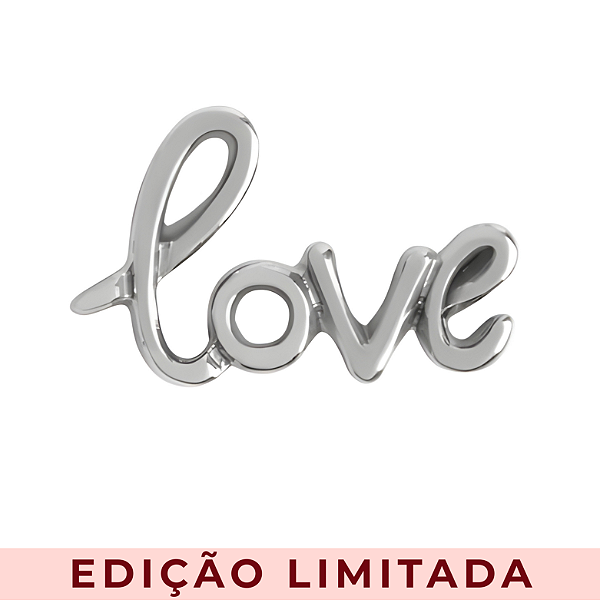 Charm - Love Prata Manuscrito Especial
