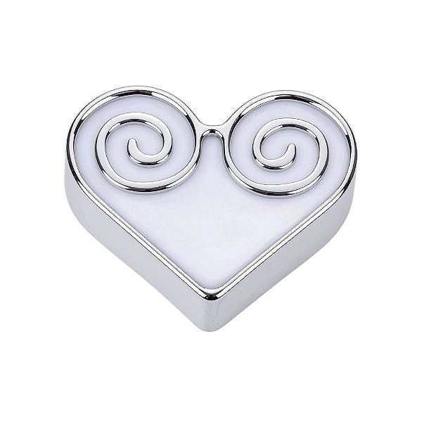 Charm - Coração Arabesco Branco