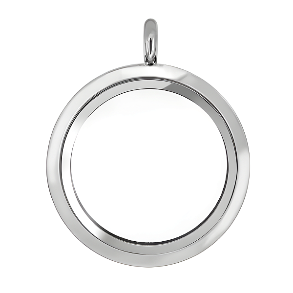 Medalhão Liso Prata- Grande