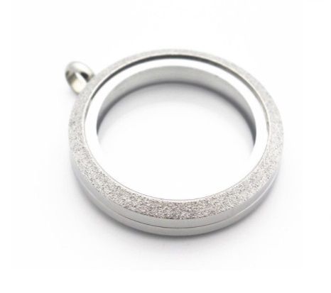 Medalhão Jateado Prata- Grande