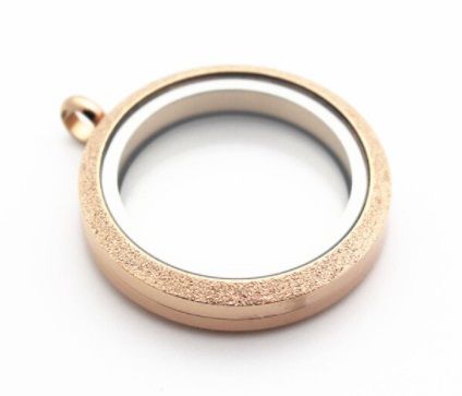 Medalhão Rosê Jateado - Grande