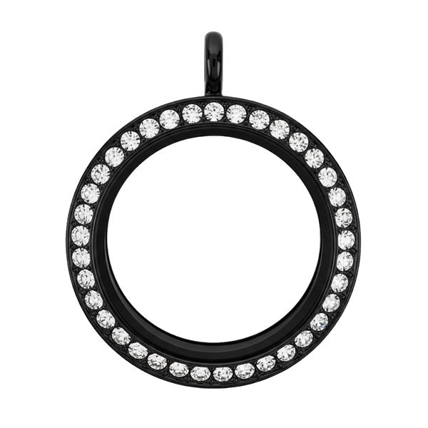 Medalhão Black c/Pedras - Grande