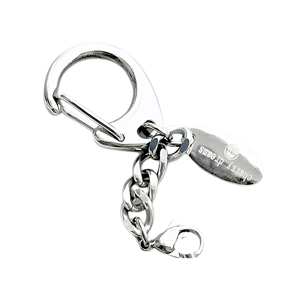 Mosquetão de Chaveiro Prata Para Medalhão