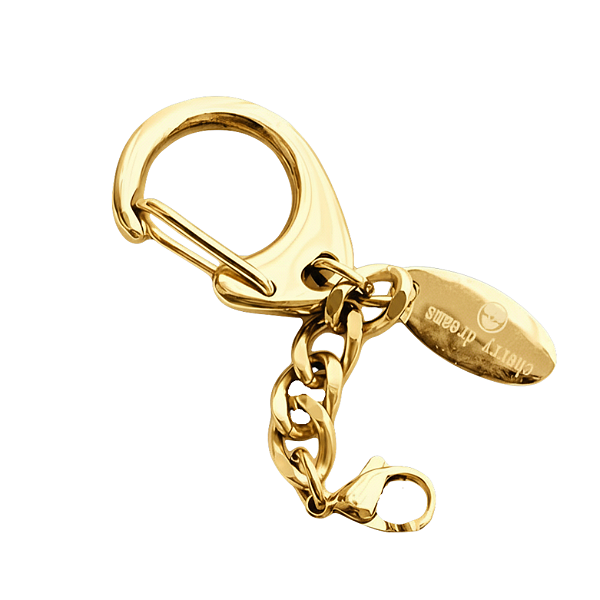 Mosquetão de Chaveiro Para Medalhão Gold
